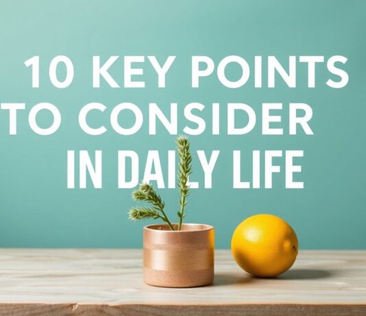 Günlük Yaşamda Dikkate Alınması Gereken 10 Anahtar Nokta 10 Key Points to Consider in Daily Life
