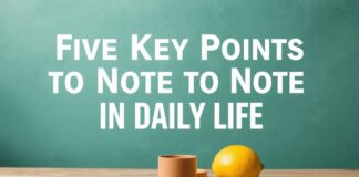 Günlük Yaşamda Dikkate Almanız Gereken 5 Anahtar Nokta Five Key Points to Note in Daily Life
