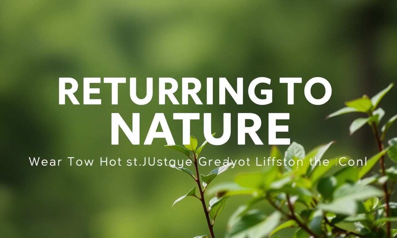 Doğaya Dönüş: Yaşam Tarzımızı Nasıl Yeşilleştirebiliriz?