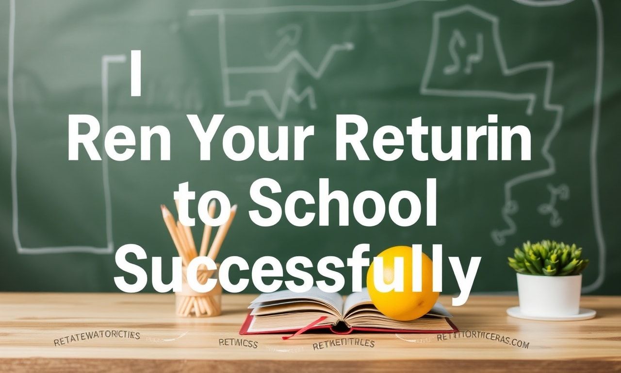 Eğitim ve Yaşam Tarzı: Okula Dönüşünüzü Başarıyla Planlayın