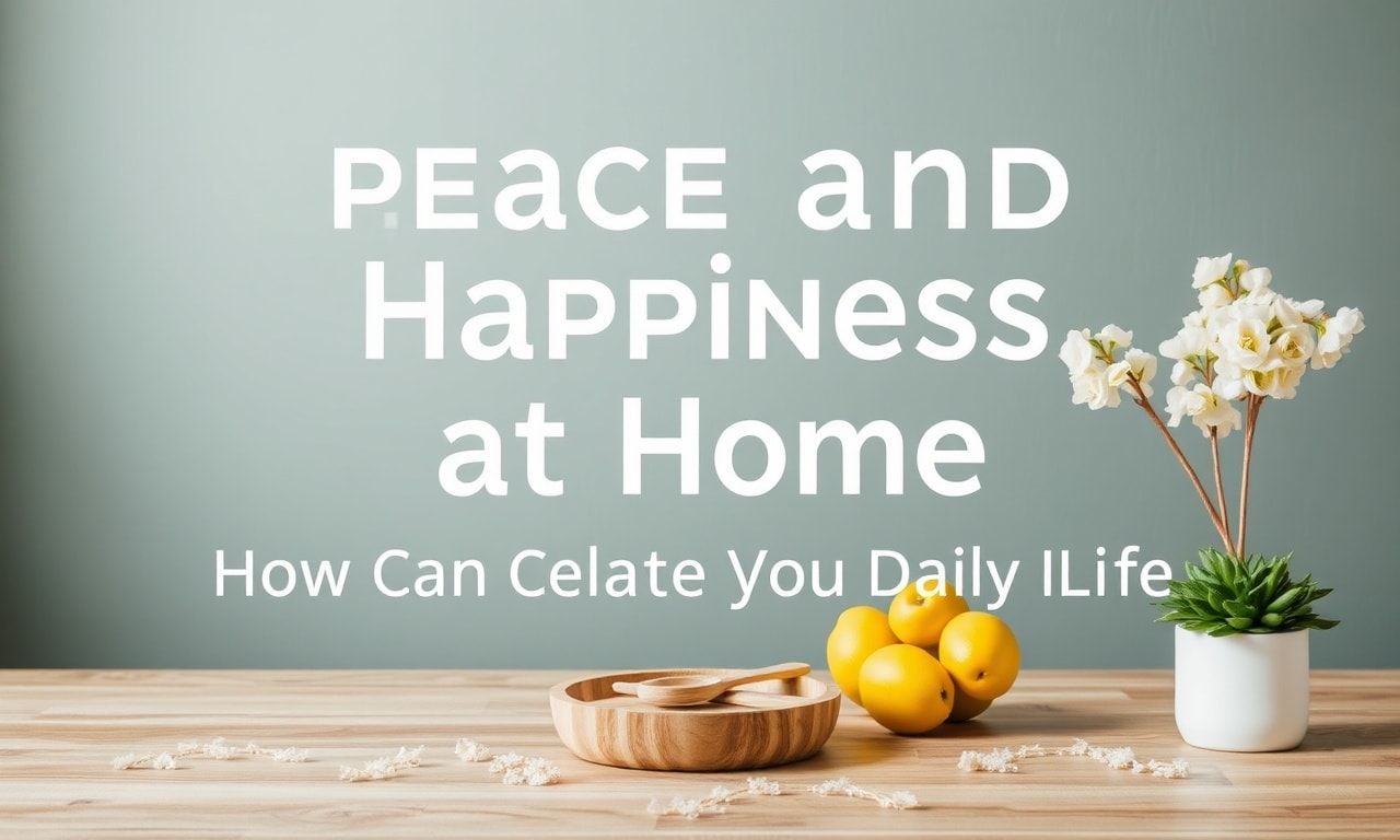 Evde Barış ve Mutluluk: Günlük Hayatınızı Nasıl Yükseltebilirsiniz