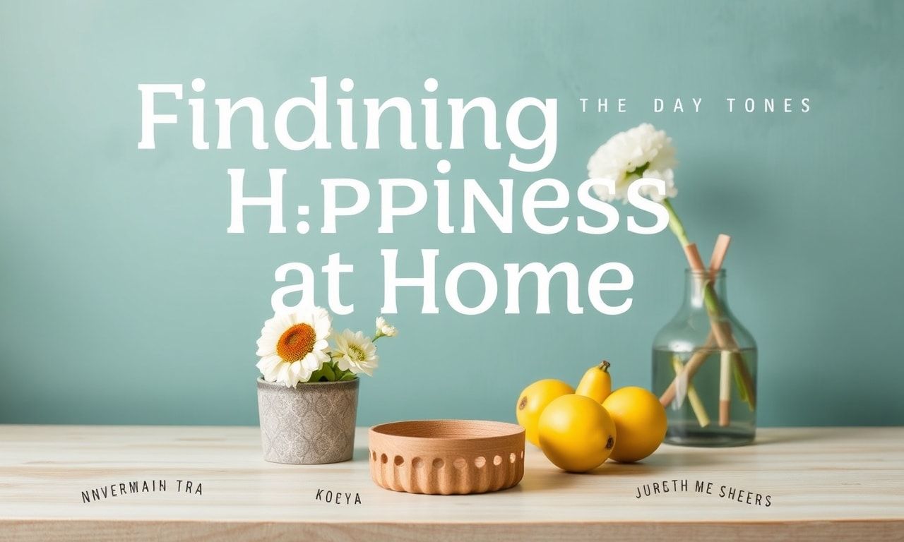 Evde Mutluluk Bulmak: Gündelik Yaşamın Keyfi