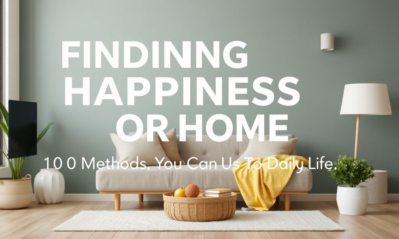 Evde Mutluluk Bulmak: Günlük Yaşamda Kullanabileceğiniz 10 Yöntem