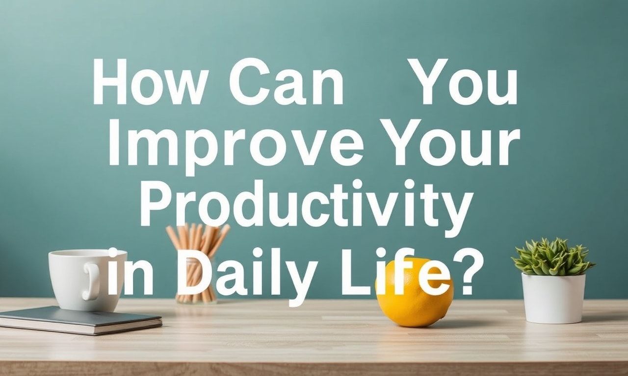 Günlük Hayatta Verimliliğinizi Nasıl Artırabilirsiniz?